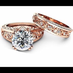 Fashion Wedding/Engagement Ring Set